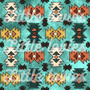 Turquoise tribal Fabric PREORDER
