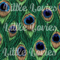 Peacock feathers Fabric PREORDER