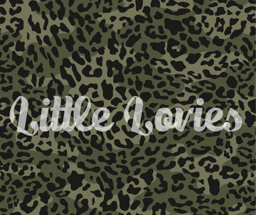 Leopard olive spots Fabric PREORDER